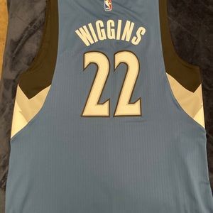 NBA Wolves Wiggins 22 Minnesota Timberwolves Size Large Adidas
